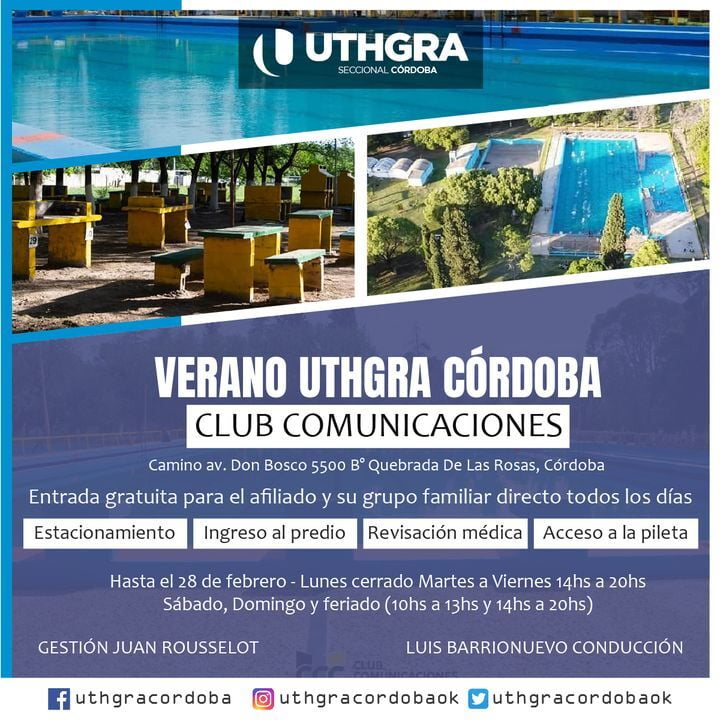 Temporada de verano en UTHGRA Córdoba
